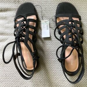 Maurices Black Sandals with Strappy Design